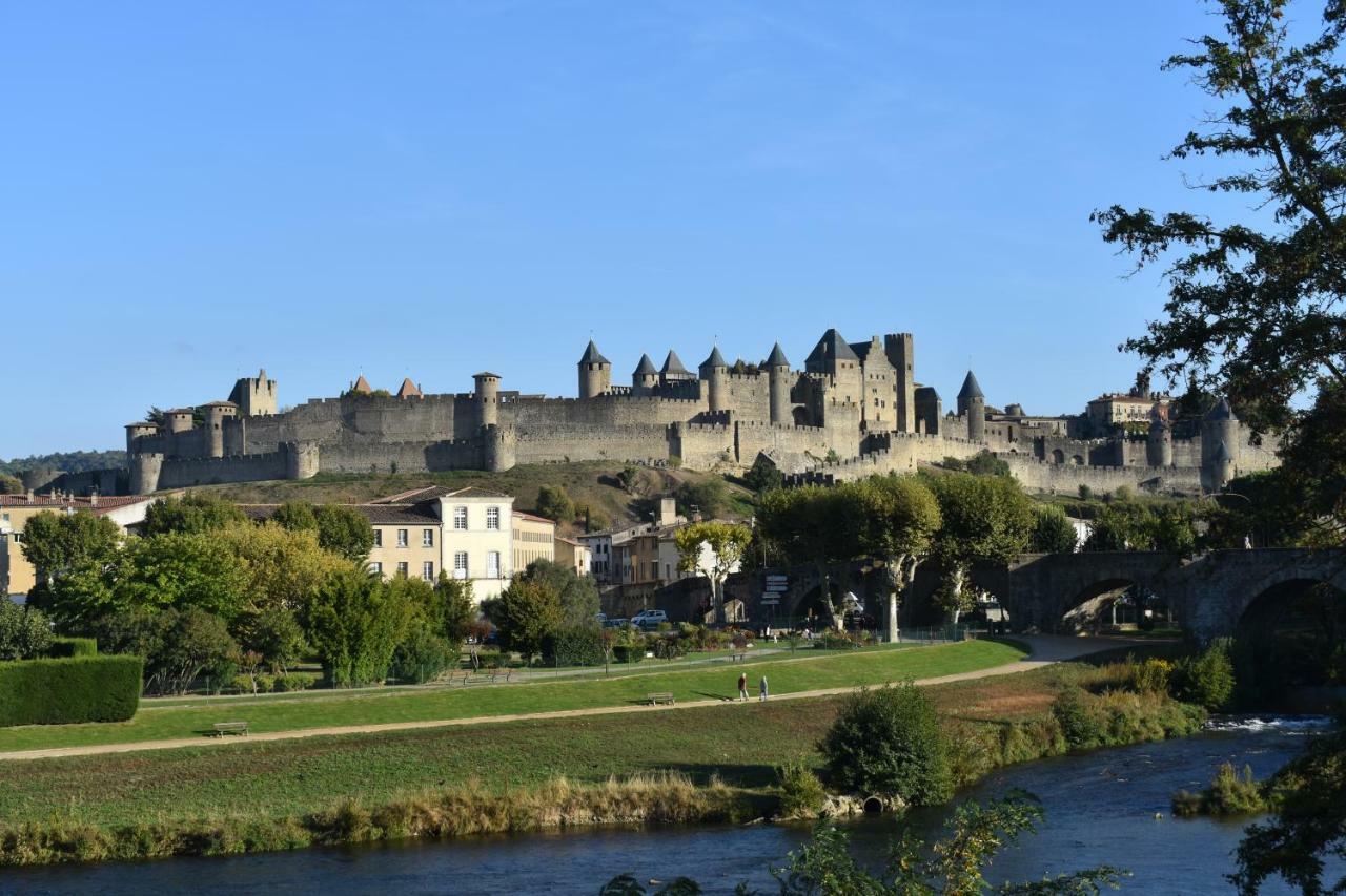 L'Or Vert, Castle View, Private Parking, Air Conditioner, Netflix, 160M From Medieval Town Carcassone Kültér fotó